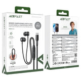 Acefast Casti cu Fir (L8), Type-C, In-Ear, cu Microfon, Telecomanda, Flexibil, Silicon, 1.2m, Gri