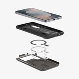 Husa pentru Samsung Galaxy S25 FE, Spigen Slim Armor MagSafe (ACS10230), cenusiu