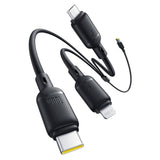 Cablu Baseus de date Silky (P10377705123-00), Incarcare rapida, USB to USB-C, Lightning, Micro-USB, 100W, 480Mbps, 1.5m, negru