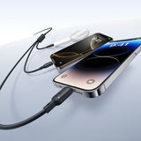 Cablu Baseus de date Silky (P10377705123-00), Incarcare rapida, USB to USB-C, Lightning, Micro-USB, 100W, 480Mbps, 1.5m, negru