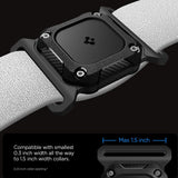 Spigen Tough Armor Holder (ACS09780), Apple AirTag 1 / 2, pentru Pet Colar, Waterproof IP68, Max. 1.5inch Width, Negru