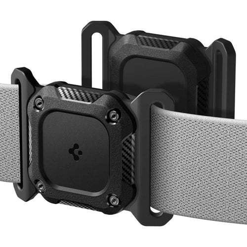 Spigen Tough Armor Holder (ACS09780), Apple AirTag 1 / 2, pentru Pet Colar, Waterproof IP68, Max. 1.5inch Width, Negru