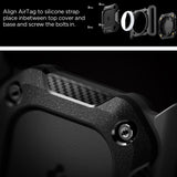 Spigen Tough Armor Holder (ACS09780), Apple AirTag 1 / 2, pentru Pet Colar, Waterproof IP68, Max. 1.5inch Width, Negru