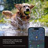 Spigen Tough Armor Holder (ACS09780), Apple AirTag 1 / 2, pentru Pet Colar, Waterproof IP68, Max. 1.5inch Width, Negru