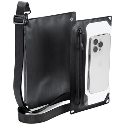 Spigen Waterproof Crossbag A640 (AMP09746), Universal Crossbody Pouch pentru Accessories, 2 Compartimens, Negru