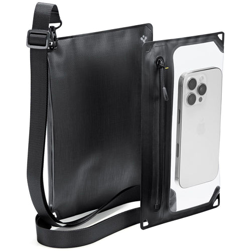 Spigen Waterproof Crossbag A640 (AMP09746), Universal Crossbody Pouch pentru Accessories, 2 Compartimens, Negru