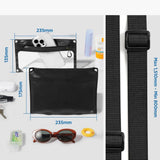 Spigen Waterproof Crossbag A640 (AMP09746), Universal Crossbody Pouch pentru Accessories, 2 Compartimens, Negru