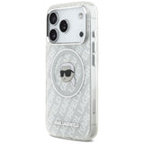 Husa pentru iPhone 17 Pro, Karl Lagerfeld IML Karl Head Logo MagSafe (KLHMP17LHMKBKHOG), gri