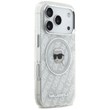 Husa pentru iPhone 17 Pro, Karl Lagerfeld IML Karl Head Logo MagSafe (KLHMP17LHMKBKHOG), gri