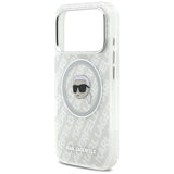 Husa pentru iPhone 17 Pro, Karl Lagerfeld IML Karl Head Logo MagSafe (KLHMP17LHMKBKHOG), gri