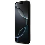 Husa pentru iPhone 17 Pro Max, Guess Silicone Logo Strass 4G MagSafe (GUHMP17XM4DGPK), negru