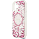 Husa pentru iPhone 17, Guess Resin Bottom Glitter MagSafe (GUHMP17SRGRGEP), roz