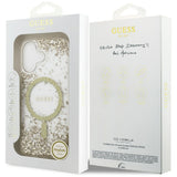 Husa pentru iPhone 17, Guess Resin Bottom Glitter MagSafe (GUHMP17SRGRGED), auriu