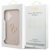 Husa pentru iPhone 17, Guess Hardcase 4G Grained Big and Classic Logo (GUHCP17SPGT4MBP), roz