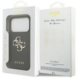 Husa pentru iPhone 17 Pro, Guess Hardcase 4G Grained Big and Classic Logo (GUHCP17LPGT4MBK), negru