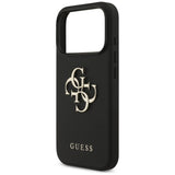 Husa pentru iPhone 17 Pro, Guess Hardcase 4G Grained Big and Classic Logo (GUHCP17LPGT4MBK), negru