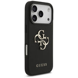 Husa pentru iPhone 17 Pro, Guess Hardcase 4G Grained Big and Classic Logo (GUHCP17LPGT4MBK), negru