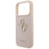 Husa pentru iPhone 17 Pro, Guess Hardcase 4G Grained Big and Classic Logo (GUHCP17LPGT4MBP), roz