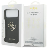 Husa pentru iPhone 17 Pro Max, Guess Hardcase 4G Grained Big and Classic Logo (GUHCP17XPGT4MBK), negru
