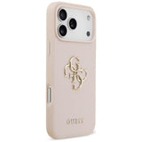 Husa pentru iPhone 17 Pro Max, Guess Hardcase 4G Grained Big and Classic Logo (GUHCP17XPGT4MBP), roz