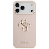 Husa pentru iPhone 17 Pro Max, Guess Hardcase 4G Grained Big and Classic Logo (GUHCP17XPGT4MBP), roz
