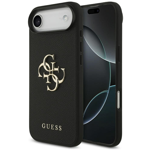 Husa pentru iPhone 17 Air, Guess Hardcase 4G Grained Big and Classic Logo (GUHCP17MPGT4MBK), negru