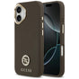 Husa pentru iPhone 17, Guess Grained Strass Logo MagSafe (GUHMP17SPGCRMDEW), maro