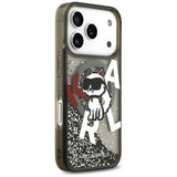 Husa pentru iPhone 17 Pro, Karl Lagerfeld Liquid Glitter Choupette Logo MagSafe (KLHMP17LLCHSCTDK), negru