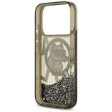 Husa pentru iPhone 17 Pro, Karl Lagerfeld Liquid Glitter Choupette Logo MagSafe (KLHMP17LLCHSCTDK), negru