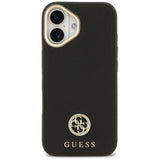 Husa pentru iPhone 17, Guess Grained Strass Logo MagSafe (GUHMP17SPGCRMDEK), negru