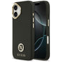 Husa pentru iPhone 17, Guess Grained Strass Logo MagSafe (GUHMP17SPGCRMDEK), negru