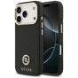 Husa pentru iPhone 17 Pro, Guess Grained Strass Logo MagSafe (GUHMP17LPGCRMDEK), negru