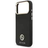 Husa pentru iPhone 17 Pro Max, Guess Grained Strass Logo MagSafe (GUHMP17XPGCRMDEK), negru