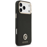 Husa pentru iPhone 17 Pro Max, Guess Grained Strass Logo MagSafe (GUHMP17XPGCRMDEK), negru