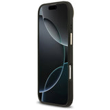 Husa pentru iPhone 17 Air, Guess Grained Strass Logo MagSafe (GUHMP17MPGCRMDEK), negru