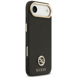Husa pentru iPhone 17 Air, Guess Grained Strass Logo MagSafe (GUHMP17MPGCRMDEK), negru
