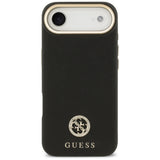 Husa pentru iPhone 17 Air, Guess Grained Strass Logo MagSafe (GUHMP17MPGCRMDEK), negru