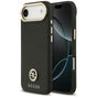 Husa pentru iPhone 17 Air, Guess Grained Strass Logo MagSafe (GUHMP17MPGCRMDEK), negru