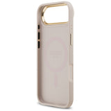 Husa pentru iPhone 17 Air, Guess Hardcase 4G Strass Logo MagSafe (GUHMP17MP4GRMDEP), roz