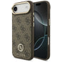 Husa pentru iPhone 17 Air, Guess 4G Strass Logo MagSafe (GUHMP17MP4GRMDEW), maro