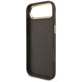 Husa pentru iPhone 17 Air, Guess 4G Strass Logo MagSafe (GUHMP17MP4GRMDEW), maro