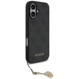 Husa pentru iPhone 17, Guess Hardcase 4G Charm Cradle MagSafe (GUHMP17SGF4GCK), negru