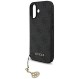 Husa pentru iPhone 17, Guess Hardcase 4G Charm Cradle MagSafe (GUHMP17SGF4GCK), negru