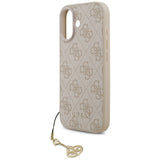Husa pentru iPhone 17, Guess Hardcase 4G Charm Cradle MagSafe (GUHMP17SGF4GCP), roz