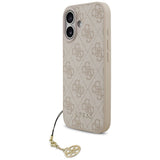 Husa pentru iPhone 17, Guess Hardcase 4G Charm Cradle MagSafe (GUHMP17SGF4GCP), roz
