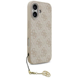 Husa pentru iPhone 17, Guess Hardcase 4G Charm Cradle MagSafe (GUHMP17SGF4GCP), roz