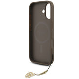 Husa pentru iPhone 17, Guess Hardcase 4G Charm Cradle MagSafe (GUHMP17SGF4GCW), maro