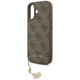 Husa pentru iPhone 17, Guess Hardcase 4G Charm Cradle MagSafe (GUHMP17SGF4GCW), maro