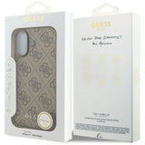 Husa pentru iPhone 17, Guess Hardcase 4G Charm Cradle MagSafe (GUHMP17SGF4GCW), maro