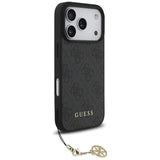 Husa pentru iPhone 17 Pro, Guess Hardcase 4G Charm Cradle MagSafe (GUHMP17LGF4GCK), negru